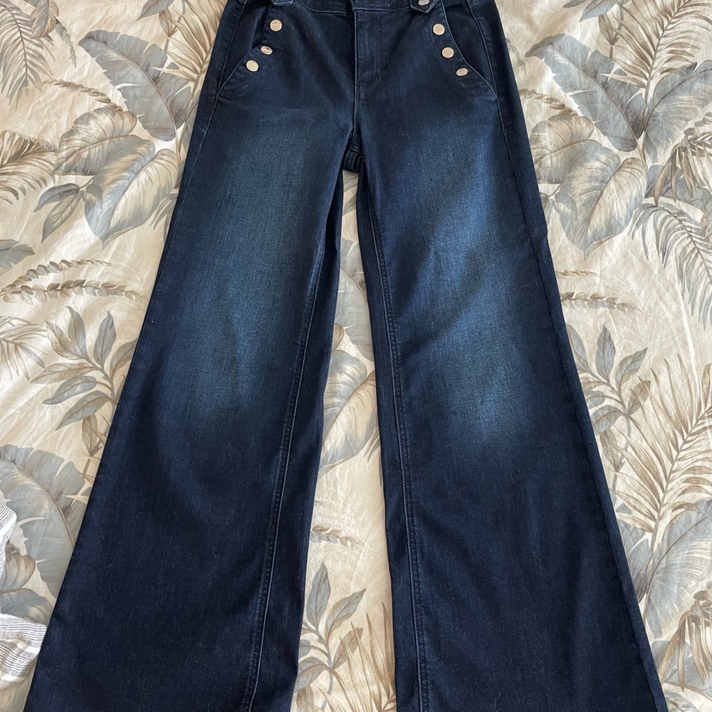 White House Black Market Dark Blue Flare Jeans